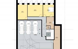 Plattegrond kelder van landelijke woning in buitengebied Putten